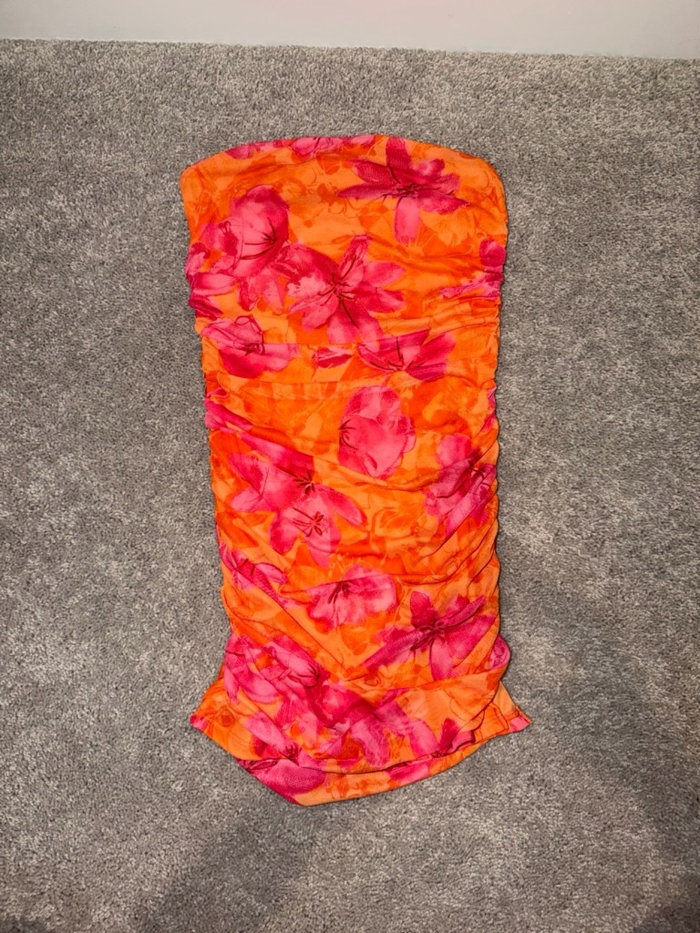 Orange & Pink Floral Dress